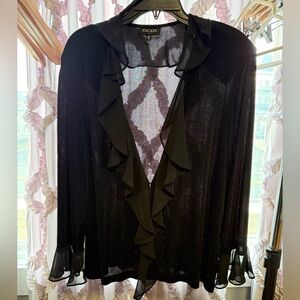 Xscape Black Sheer Top
